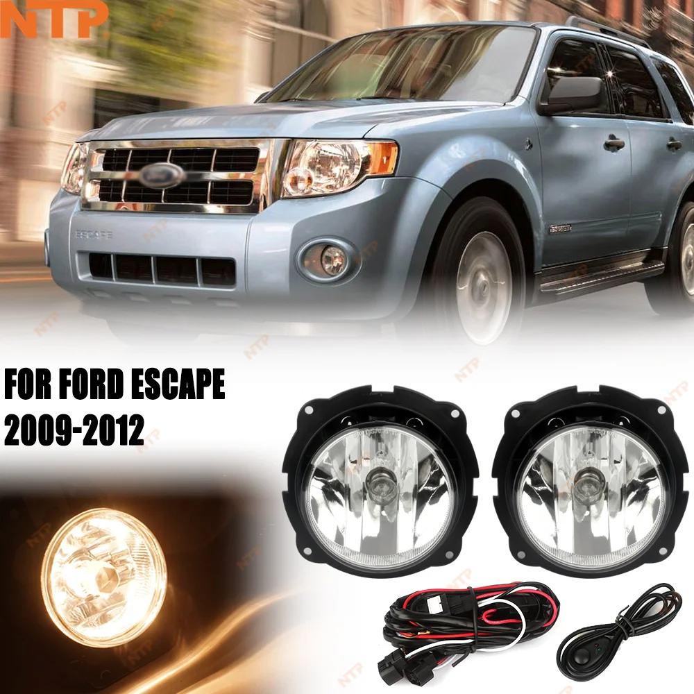 

Fog Lights For Ford Escape 2009-2012 Models Fog light kit Headlight Front Driving Lamp Halogen Bulbs Waterproof Car accessories