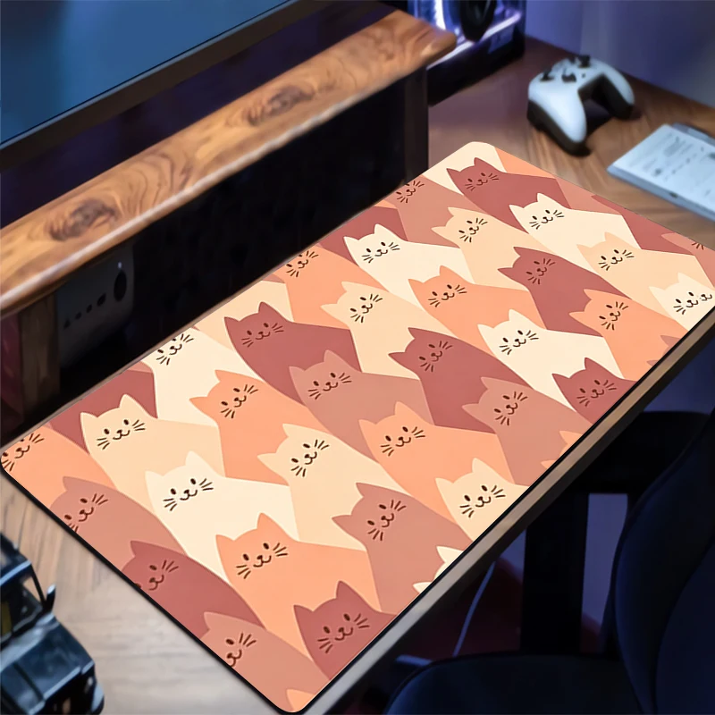 Large Mouse Pad Cute Anime Kitten Pc Speed For e-sports Players 800x300 Laptop Computer Keyboard  Desk Mat Xxl Mousepad