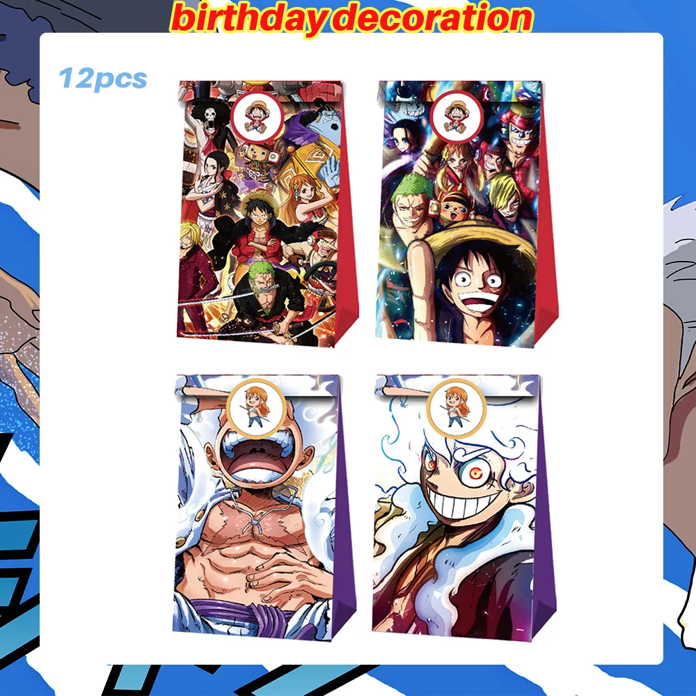 One Piece Anime Figuren Aufkleber Schlüsselanhänger Luftballons One Piece Anime Party-Set One Piece Themen-Geschenke für Gäste Babyparty