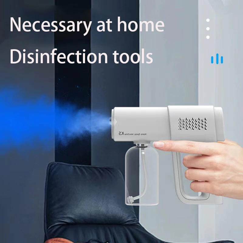 Disinfection Sprayer Gun Tools New 380ML Wireless Nano Blue Light Steam Spray Gun USB Charging Sprayers Sterilization Machine