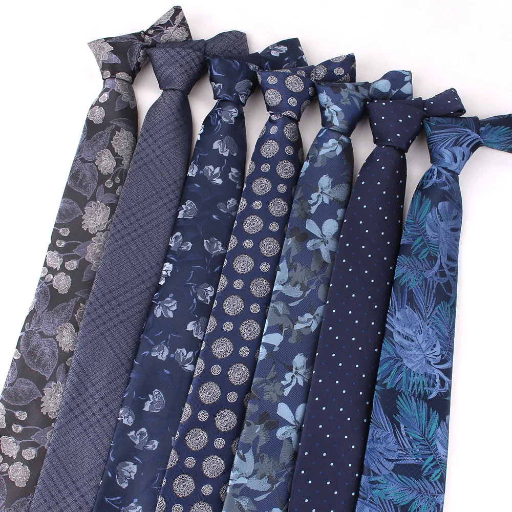 

Blue Pattern Floral Ties For Men Women Classic Necktie For Groomsmen Suits Groom Tie For Wedding Men's Neckties For Gifts