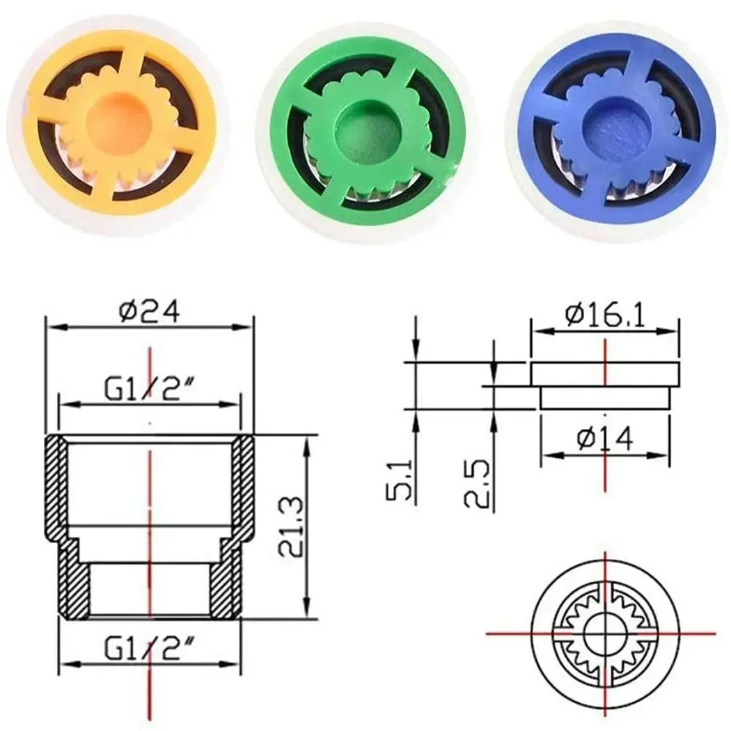 

1/2 Inch Shower Flowed Reducer Limiter Set Super Water Saving 4&6&9L/min Shower Hose Water Limiters Kit Bathroom Accessories