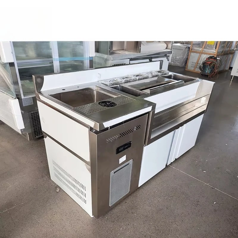 Sale Competitive Pricing Stainless Steel Cocktail bar Station with Drainage Top Commercial Customized bar Station