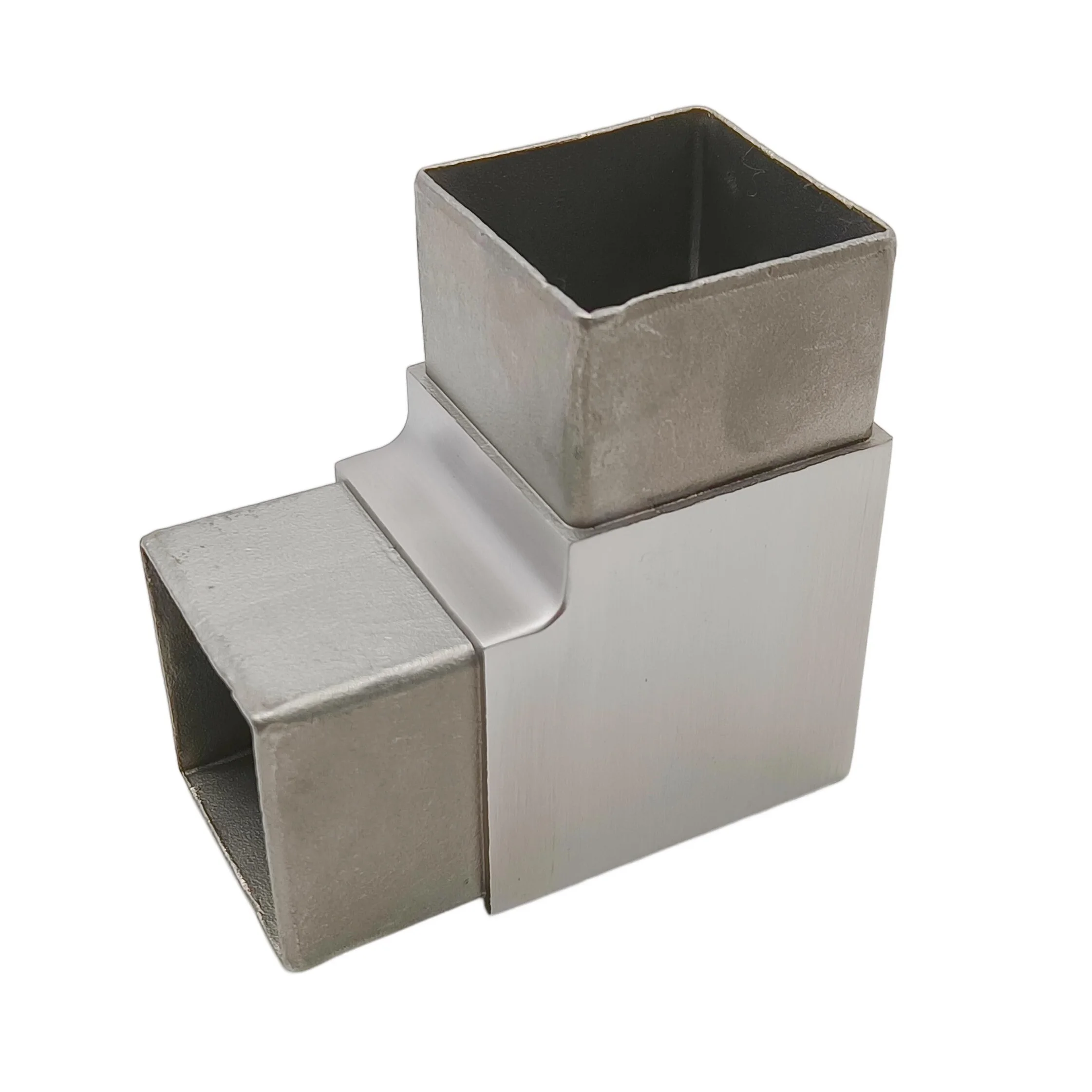 50.8mm Brushed Square Handrail Joint 316 Stainless Steel Square Elbow