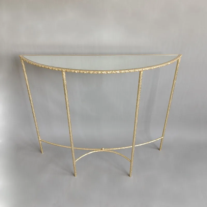 Retro wrought iron entrance table villa model house wrought iron forging living room entrance