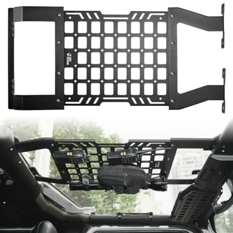 

Жесткий верхний багажник на крышу, панель Molle для моделей Wrangler JL JLU Gladiator JT 20182025, встроенное решение для хранения на крыше с Durab
