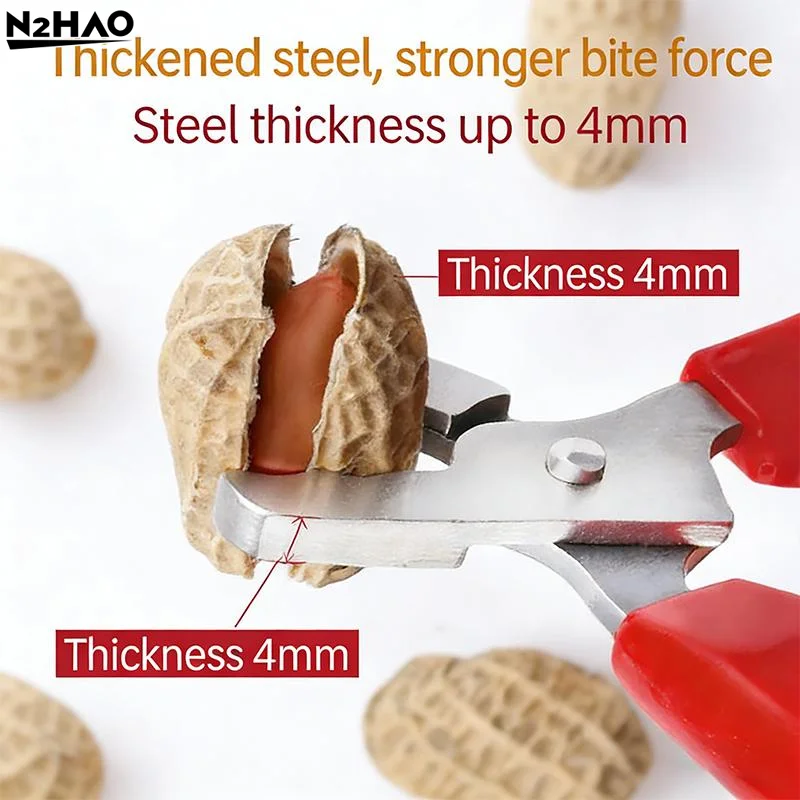 Stainless Steel Melon Seed Lazy Artifact Opener Nutcracker Nut Shell Cracker Seed Pistachio Sheller Peeling Pliers Kitchen Tool