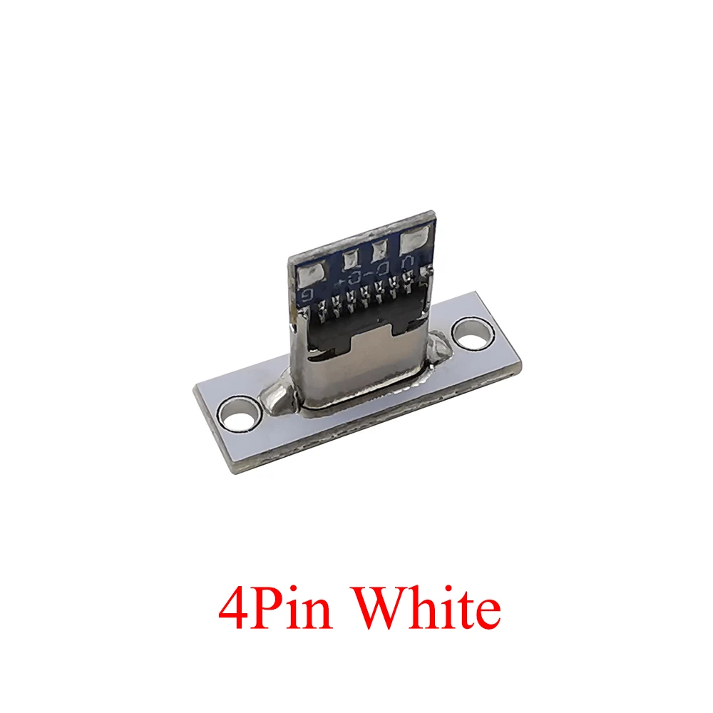 1/6/10Pcs USB Typ C Buchse mit Befestigungs Platte 2P 4P 6 Pin DIY Reparatur Typ-C USB Jack Buchse Lade Port