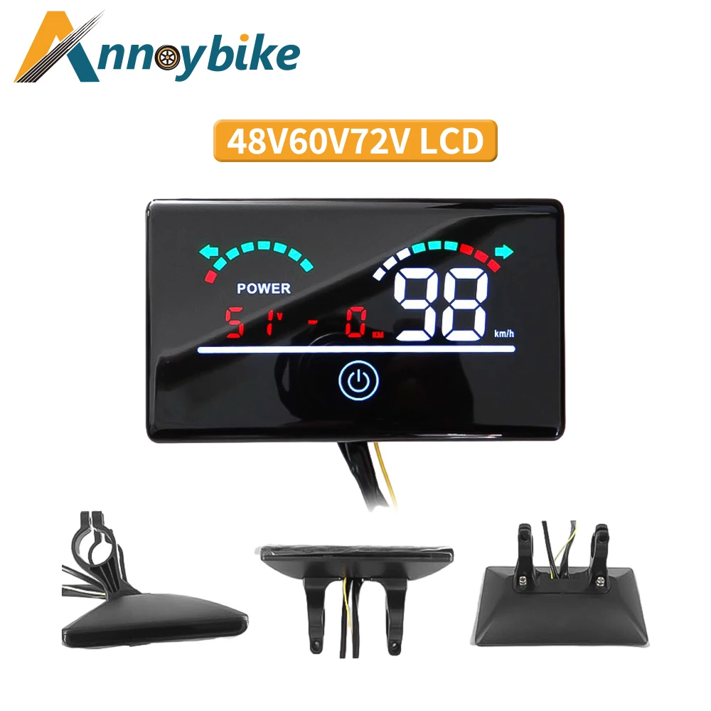 

Electric Bicycle LED Display 48V 60V72V Motorcycle Electric Bicycle Scooter Battery Status Indicator Speedometer Cycling Meter