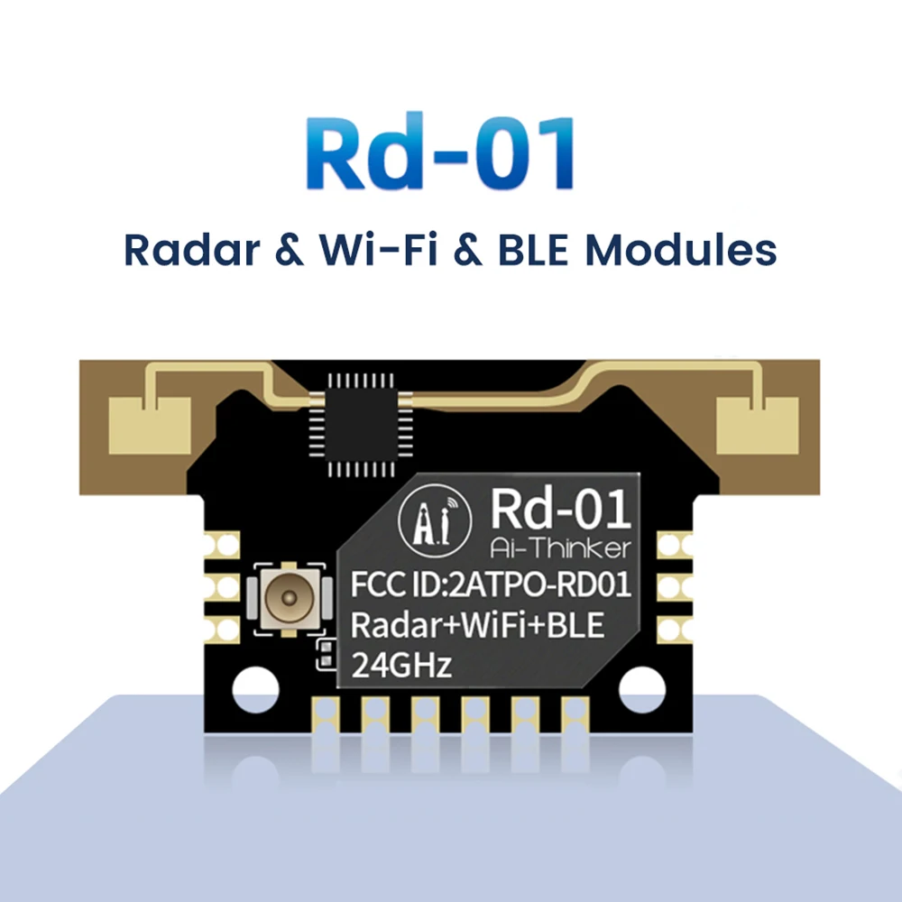 Rd-01 24g radar humano Cuerpo detección radar WiFi ble módulo onda sensor humano presencia detección tablero para la lámpara/protección de seguridad