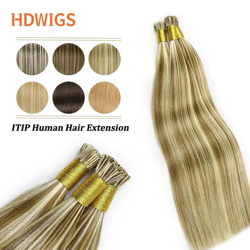 Straight ITIP Hair Extension Human Hair 40g 50g Natural Hair Extensions Capsule Keratin Brown Women Brazilian Human Fusion Hair