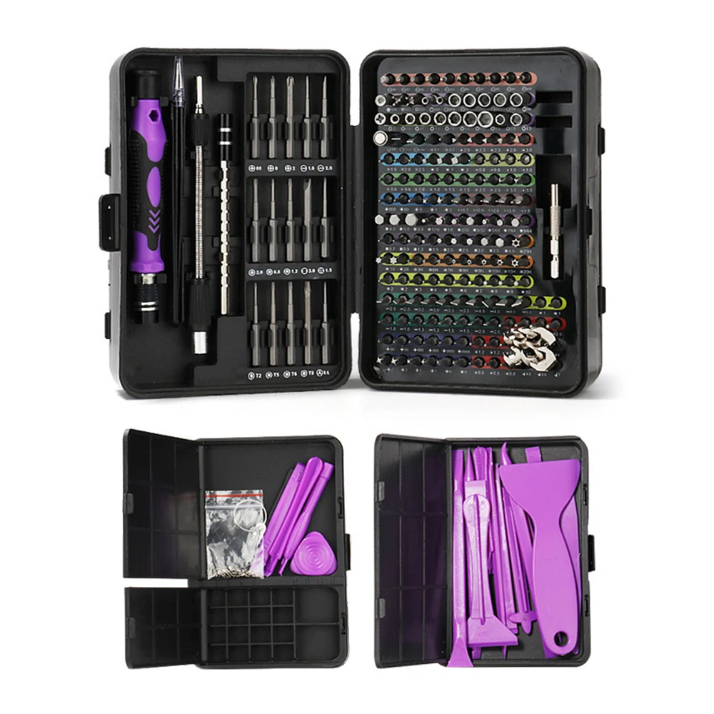 New 200 In 1 Magnetic Screwdriver Bits Set Torx Phillips Screw Kit  Driver Remover Wrench Repair Phone Camera PC Tool Box