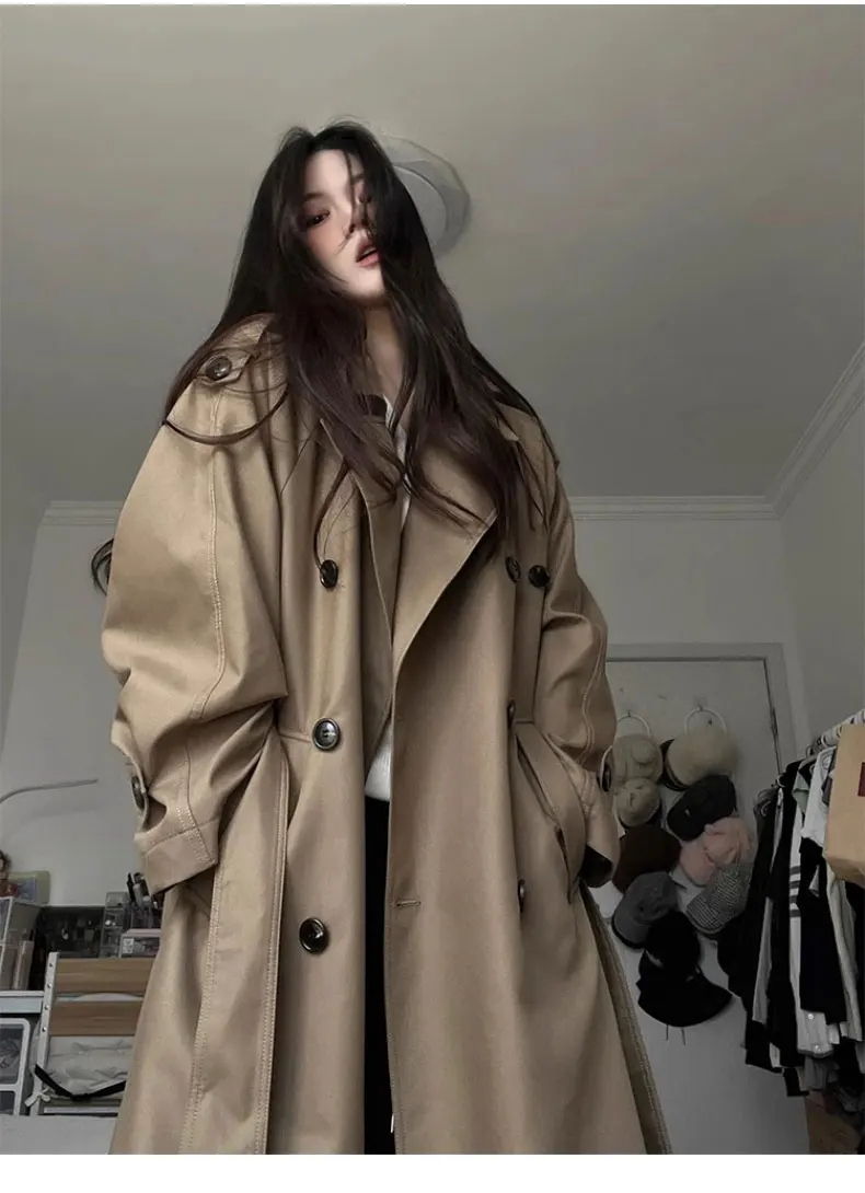 

SuperAen Высококачественное женское осеннее свободное пальто среднего и длинного корейского стиля, топ