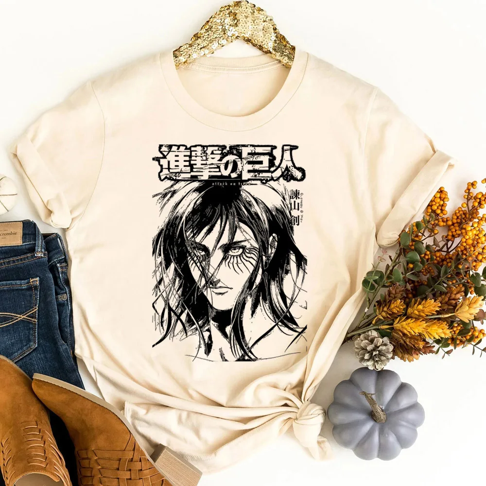 Attack on Titan shirt shoujo Psychedelic vintage summer funny anime top tees jojifuku goth graphic gothic harajuku