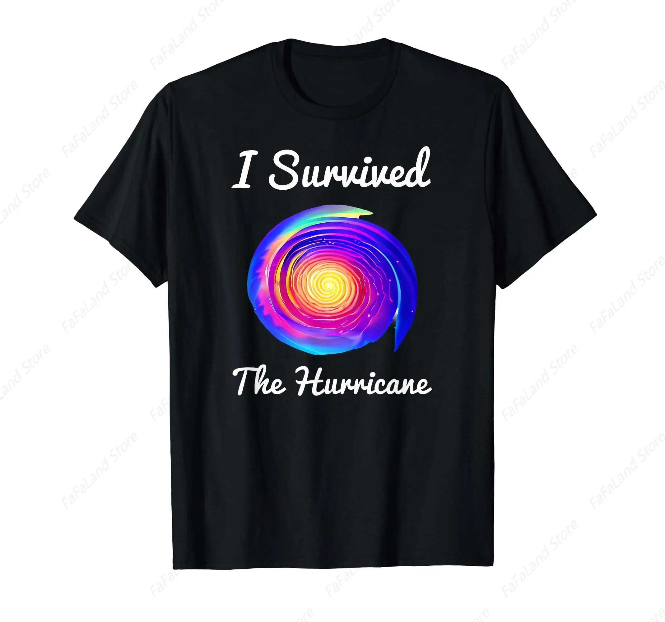 I Survived The Hurricane T-Shirt for Men Women Cotton Summer Top Tee