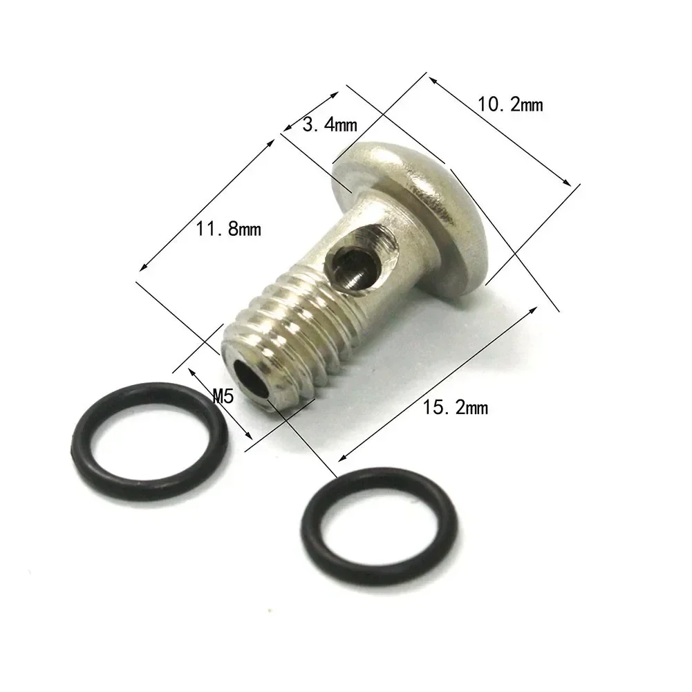 Practical High Qualitymaterial Brake Banjo Bolt Bicycle Bike For-SHIMANO XT M8020 XT M8100/SLX M7100 BRAKE HOSE Steel