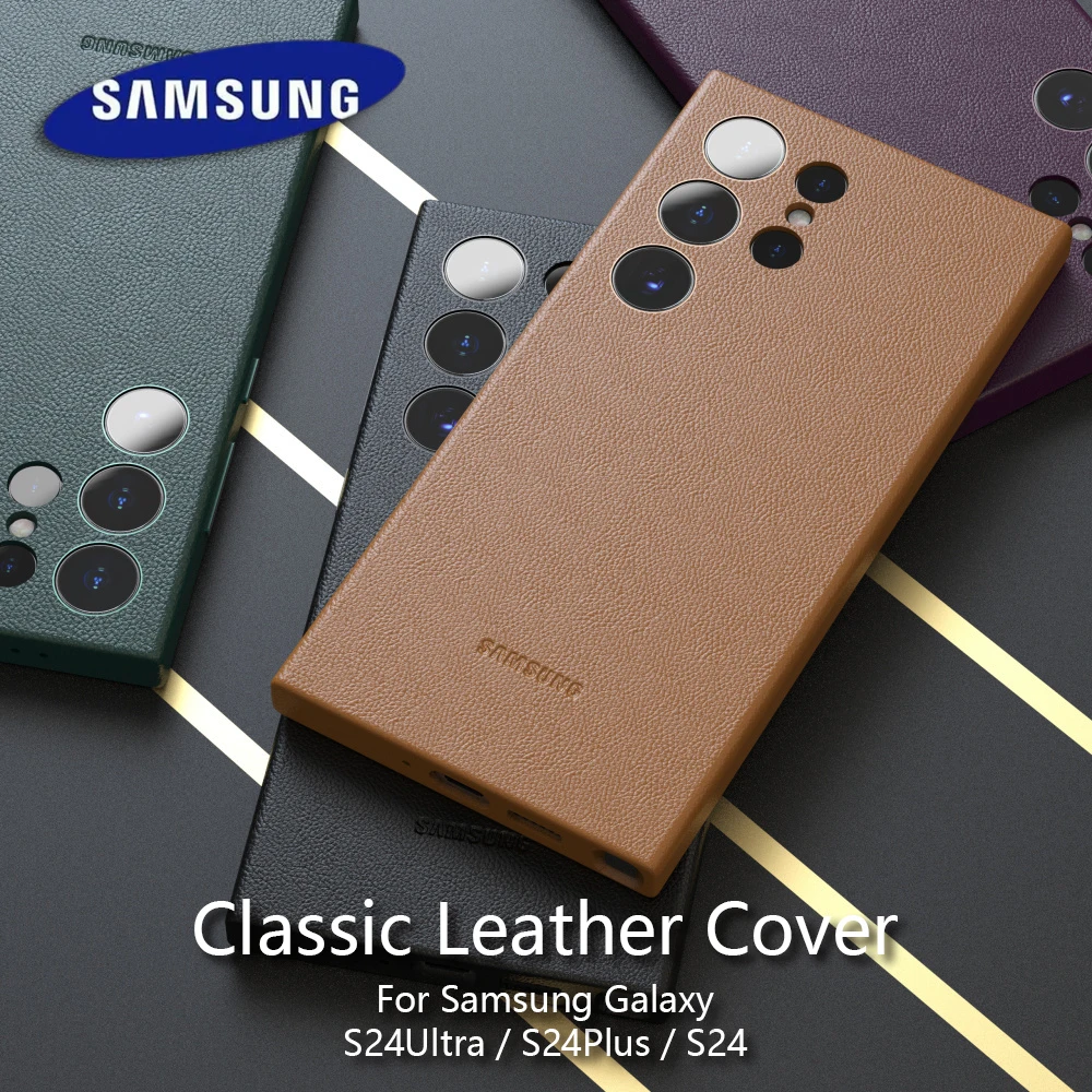 Leder-Handyhülle für Samsung Galaxy S24 Ultra S24 Sense of Luxury S24Ultra S24 FE S24 Plus S24Plus einfarbige Vollabdeckung – Detail 1