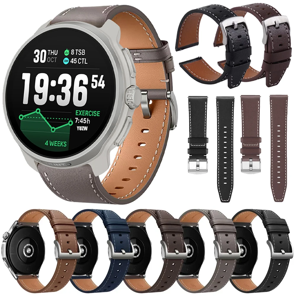 20mm 22mm Watchband for SUUNTO RACE 2/RACE S Strap Smart Watch for SUUNTO RUN/5 9 PEAK Pro Leather Soft Breathable Sport Bracele