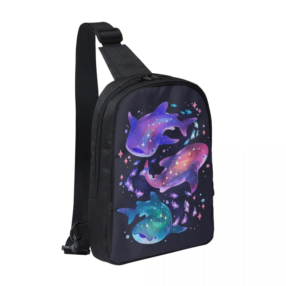 

Cosmic Whale Shark Chest Bag Men Sling Crossbody Backpack Chest Bag Traveling Hiking Daypack Shoulder Bag