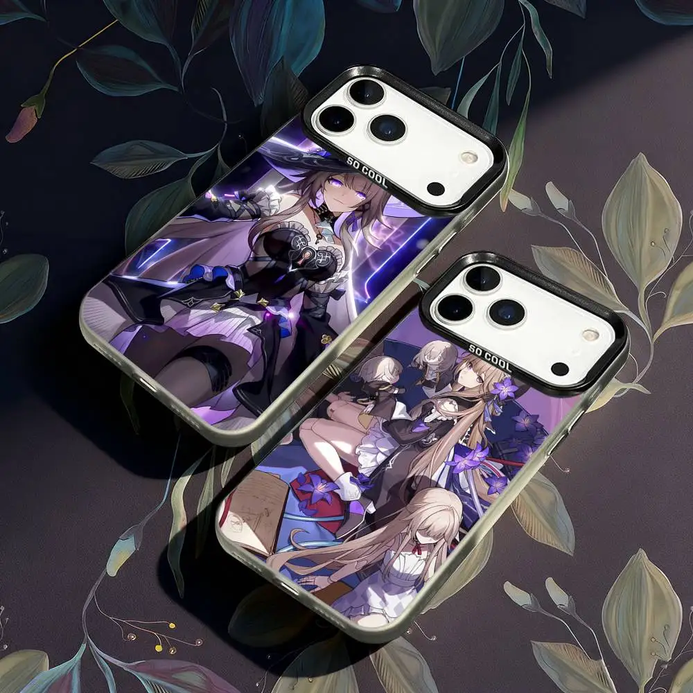 

Honkai Star Rail Herta Phone Case For iPhone 17,16,15,14,13,12,X,8,Pro,Max,Plus,E,SE4,Air,Mini IMD Matte Black