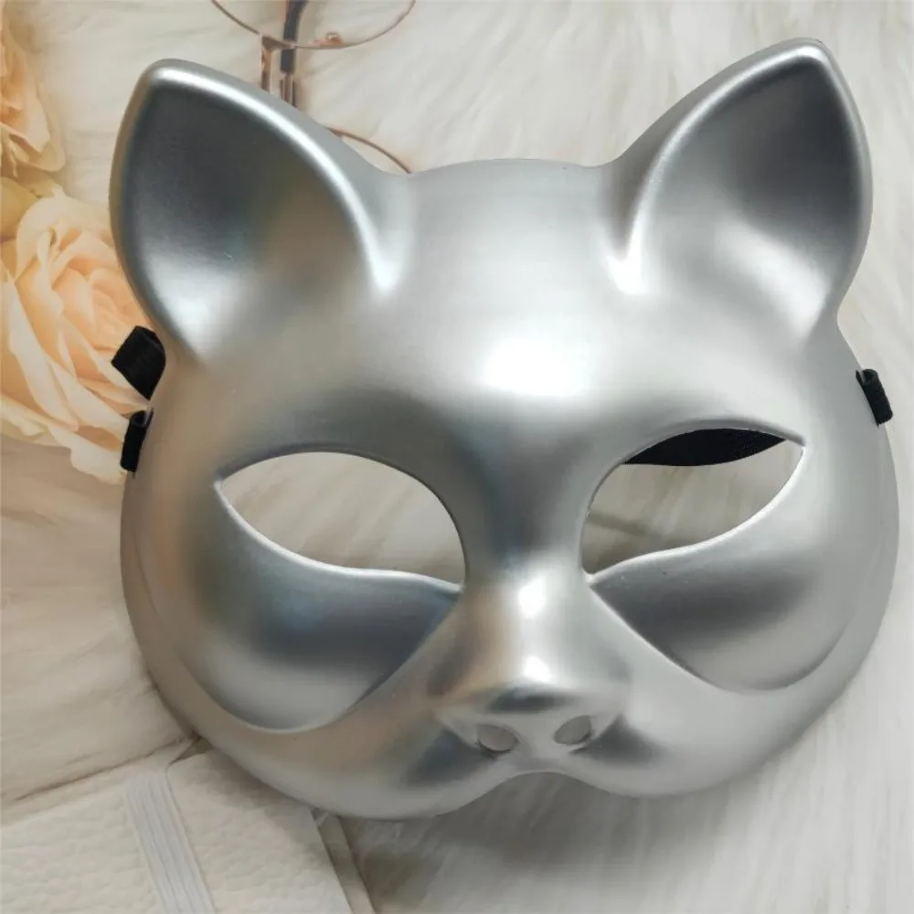 Prestaties Plastic Kat Half Gezichtsmasker Anime Masker Oogmasker Cosplay Masker Kostuum Rekwisieten Cosplay Kostuum Halloween Masker Mannen