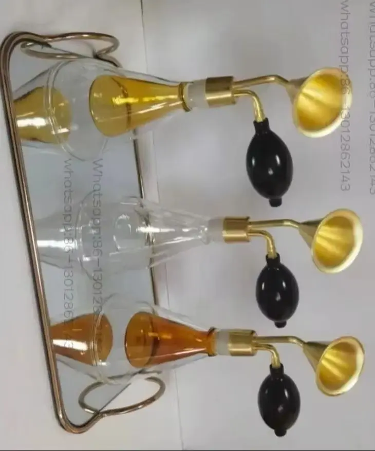 2026  Glass Creative Smelling Bottle SPA Spa Brass Smelling Instrument White Wine Essential Oil Perfume Smelling Coffee Beans