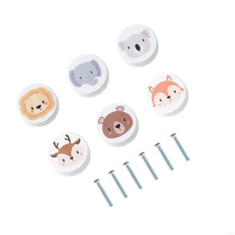 Round Knobs with Lovely Animal Shapes Animal Drawer Pulls Decorative Wooden Drawer Pulls for Furniture