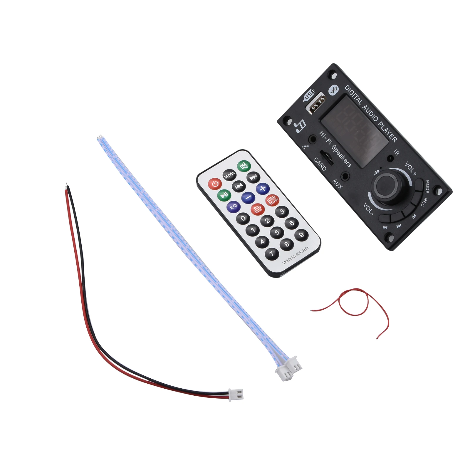 2x50W Bluetooth Amplifier MP3 Decoder Board USB TF FM AUX with Remote Control Car Home DIY Audio Module
