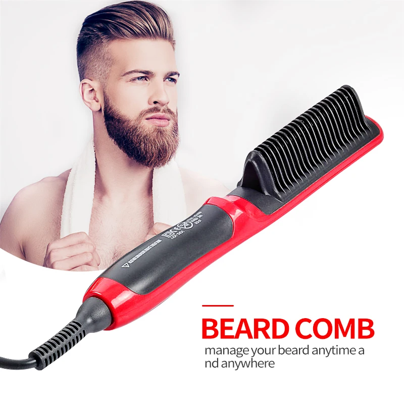 Hot Selling And Useful Straightener, Heated Men'S Beard Comb, Ceramic Multifunctional Straightener And Hairstyle Tool