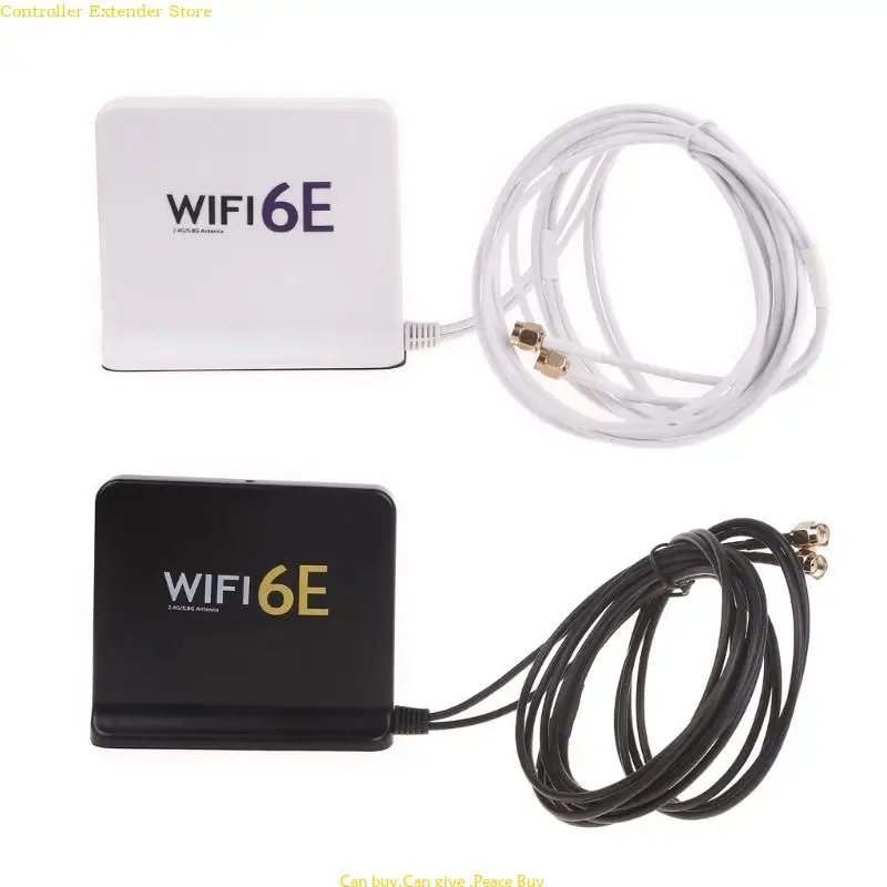 WiFi 6E Tri-Band 2.4GHz + 5 GHz + 6GHz Base Omnidirectional WiFi Antenna with 1.5M Extension Cable for WiFi Router