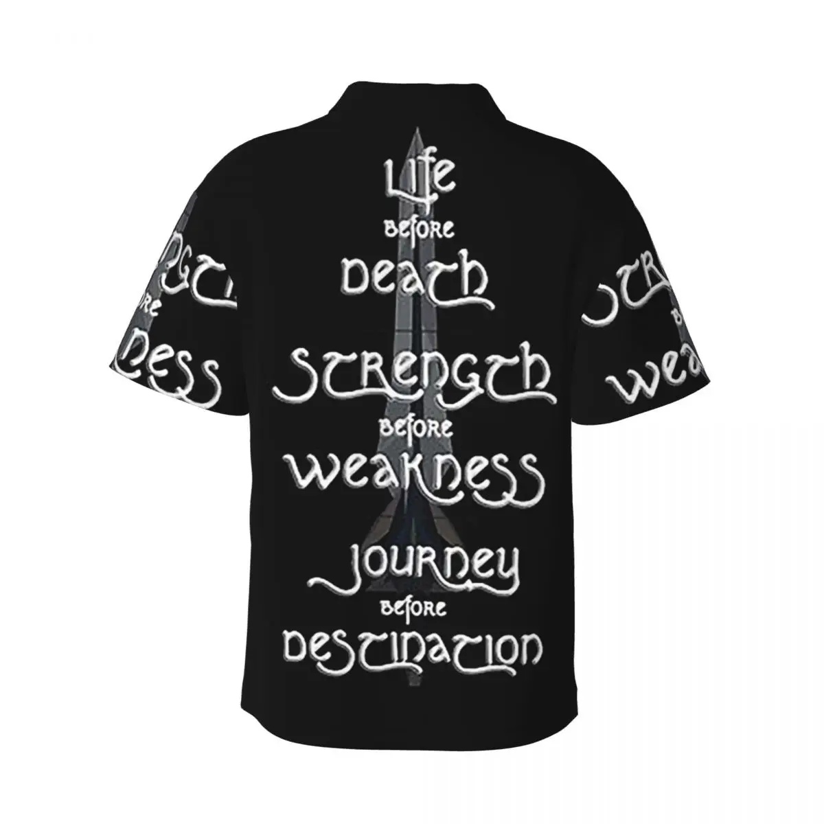 Life Before Death, Strength Before Weakness,  Men's Shirts Hawaiian Short Sleeve Shirt Funny Button Tops for Summer Beach