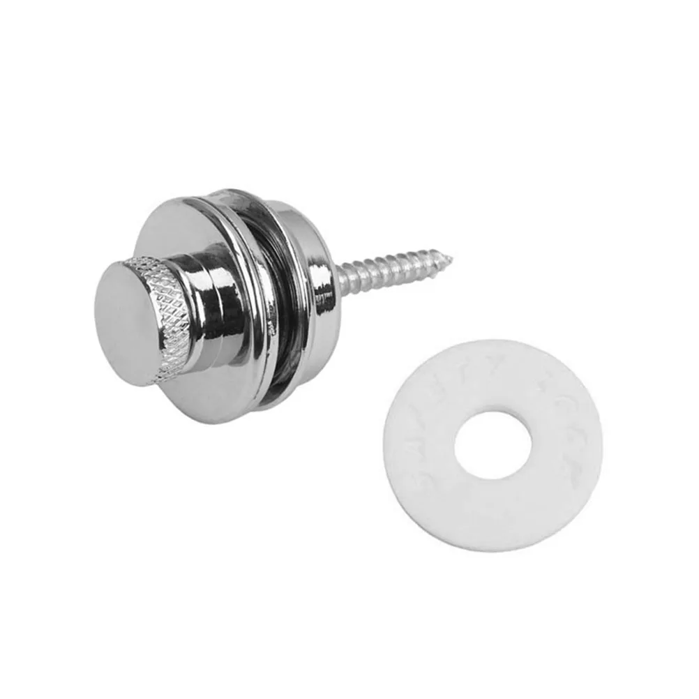 

Strap Belt Bolt Round Lock Silver Alloy Guitar Belt Bolt for Electric Bass Durable Guitar Accessories Hardware