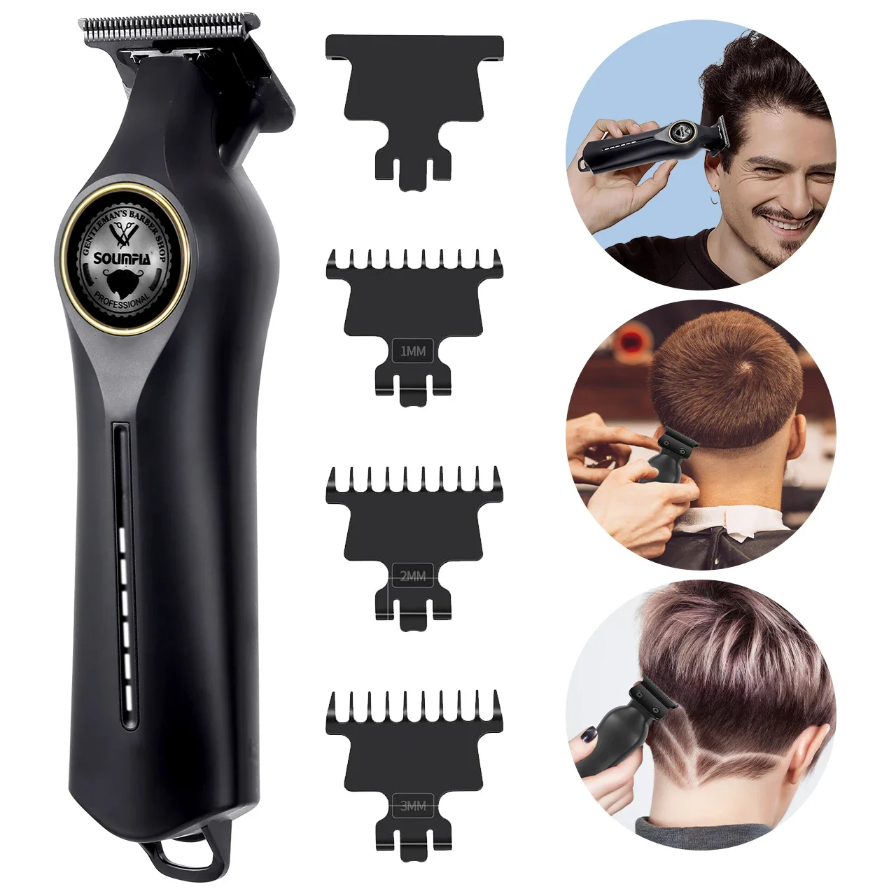 

Wireless electric hair clipper,multi-functional men's razor,T-shaped blade,professional hair cutting kit for various hair styles