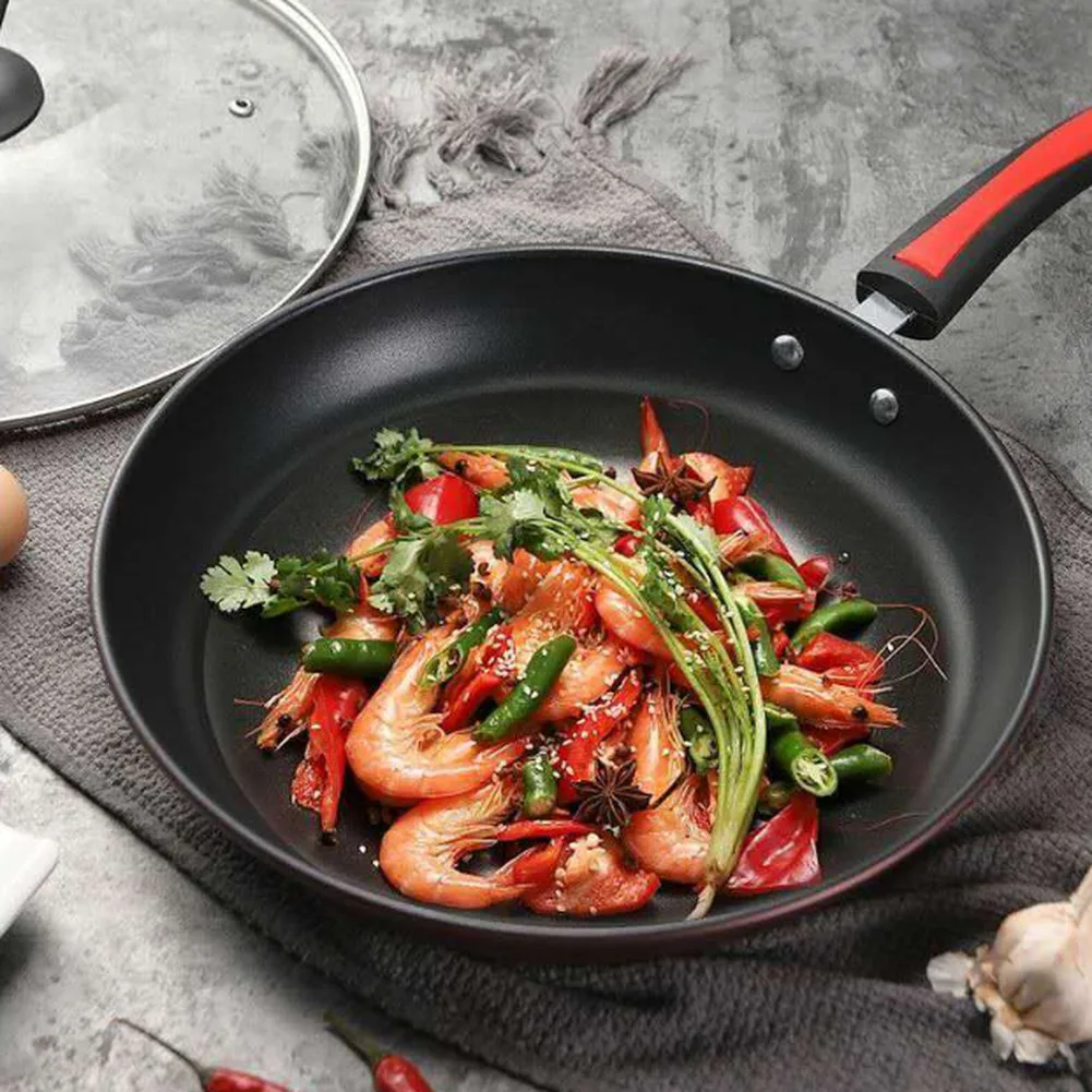 28cm Nonstick Iron Frying Pan Smokeless Design for Daily Stir Fry For Steak Eggs All Stove Compatibility Confirmed