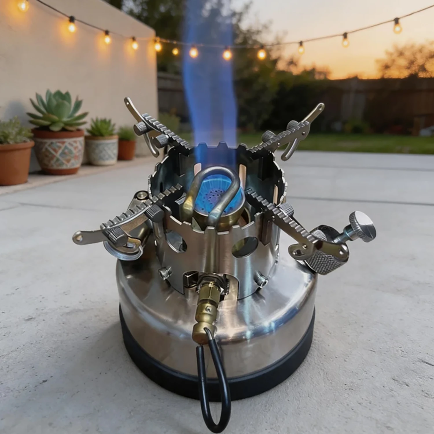 800ML Alcohol Rocket Stove–Intense Flame Pressurized High-Capacity Portable Fuel-Efficient Integrated Cookstove for Outdoor
