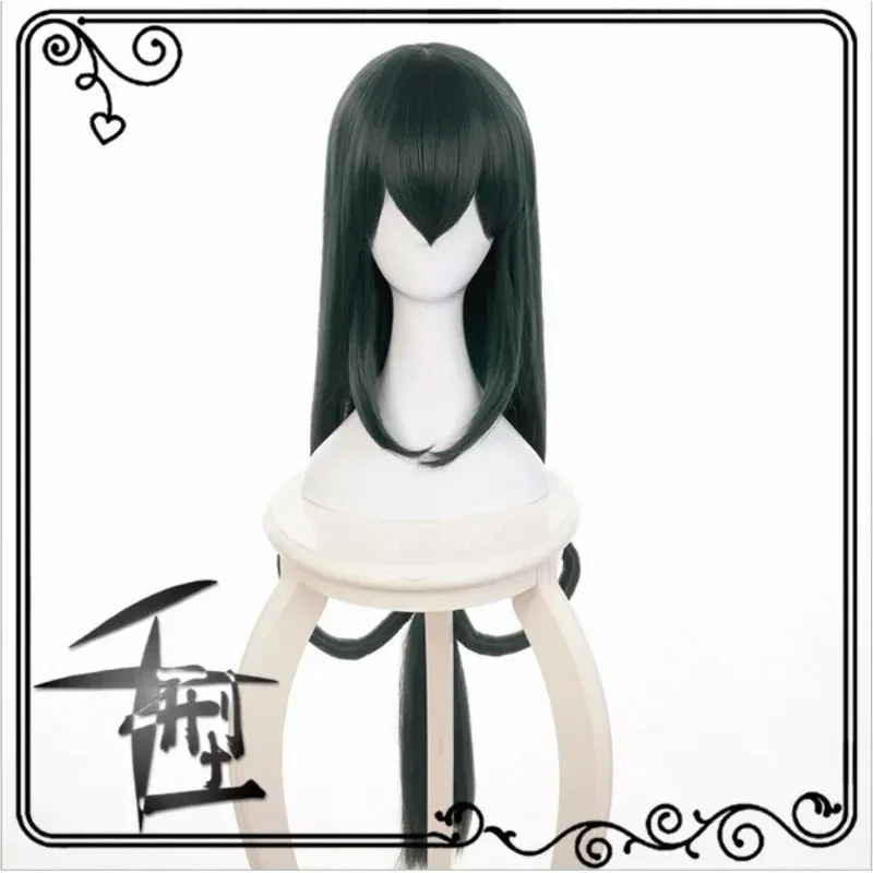 Sky02 My Hero Academia Cosplay Asui Tsuyu peluca disfraz Boku no Hero Academia pelo sintético negro corto pelucas para fiesta de Halloween 88Ji