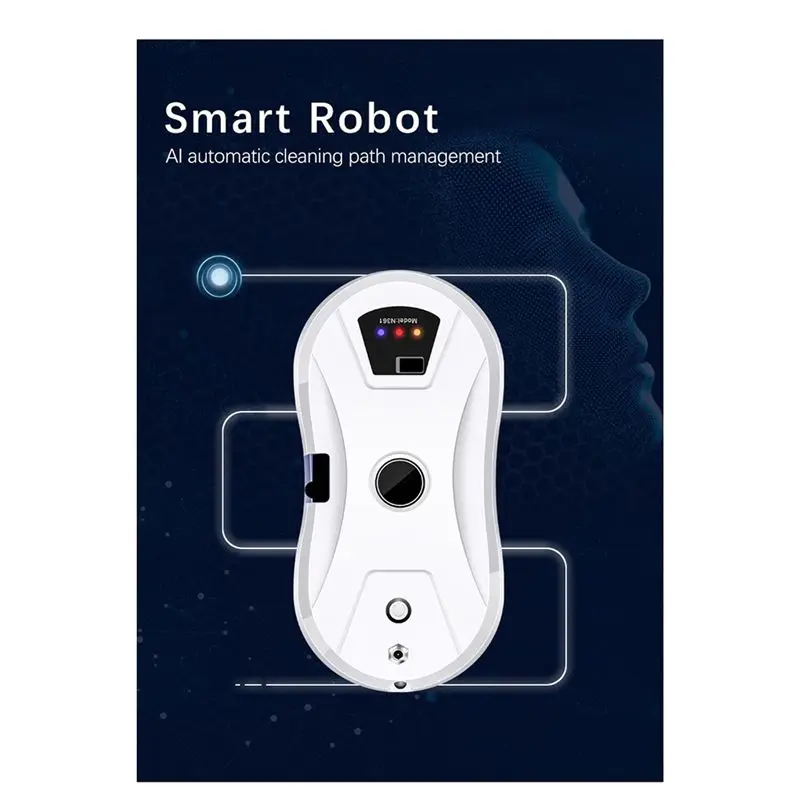 [NEW!A67Z】 Ultrathin Window Cleaning Robot With Water Remote Control Vacuum Cleaner Glass Wiper Dry Wet Mopping Capabilities US