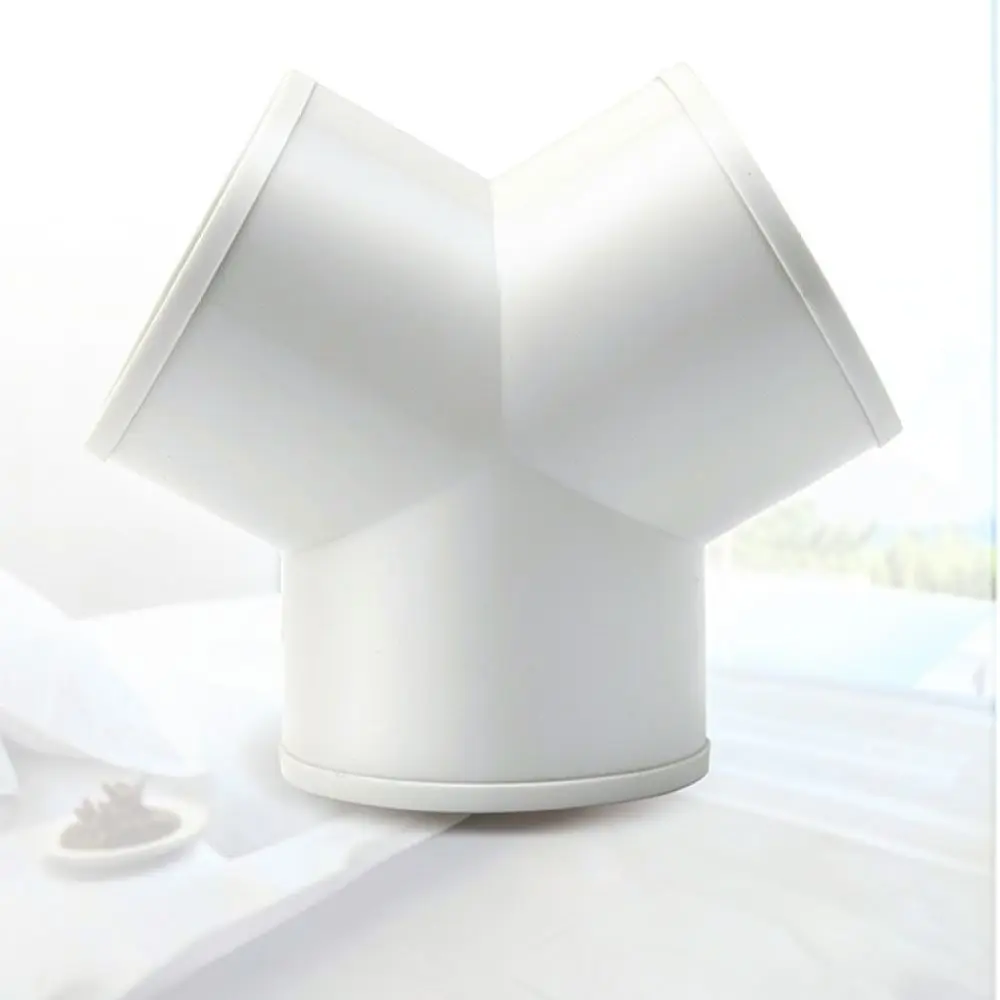 PVC Y Shape Pipe Connector Ventilation Duct Fitting For For Oufenqi Air Circulation System Durable Exhaust Hose Adapter