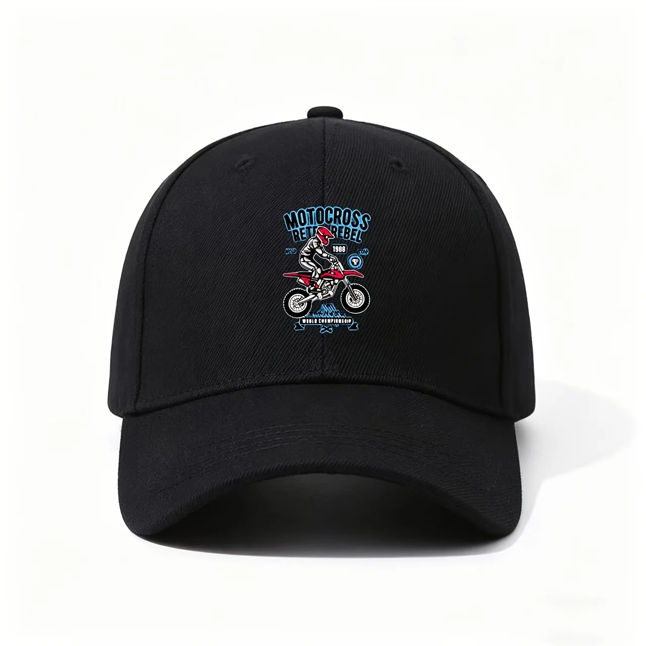Motocross Rebel 1988 Retro Baseball Cap - Adjustable Lightweight Suitable for Daily Outdoors, Sports, Travel & Gifts, Wrinkle-Re