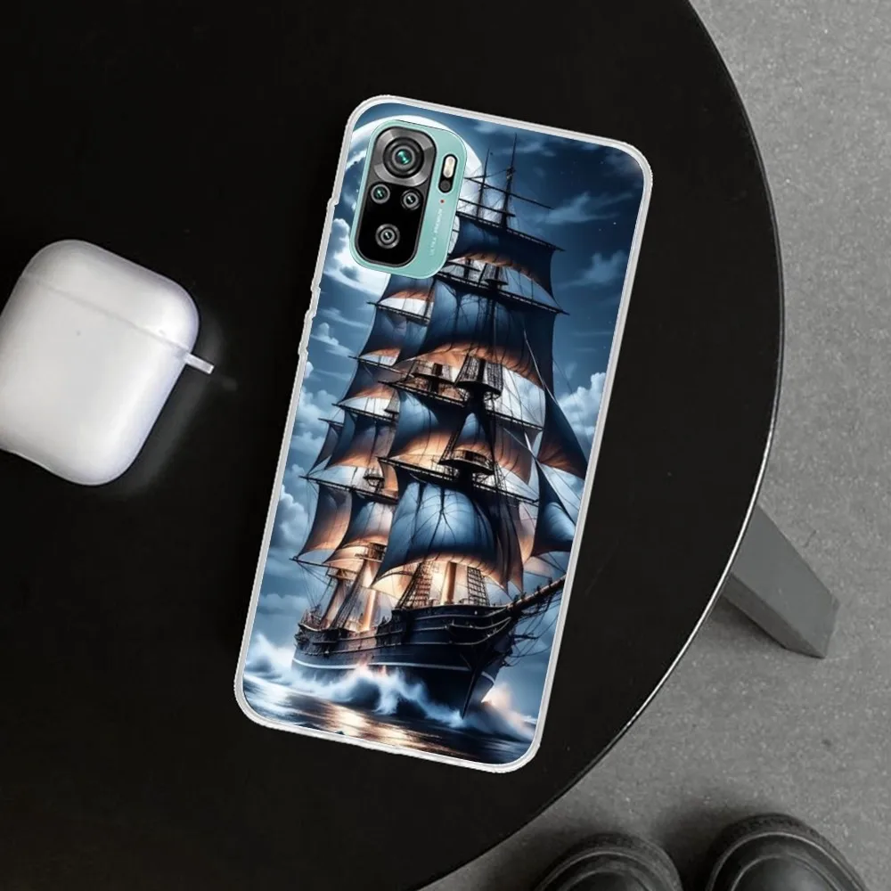 Pirate Corsair Mobile Cell Phone Case for Xiaomi 13 Lite 12 11T 10 9 Redmi Note 12 11 10 10S Pro 9 9A 8 Clear Phone Cover Funda