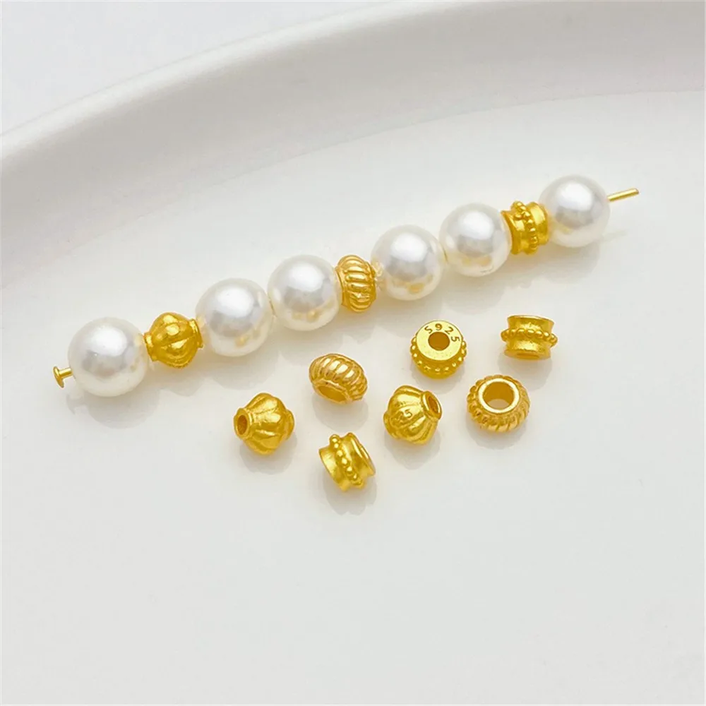 

14K Gold Inlaid Zirconium Baroque Irregular Beads Handmade DIY String Bracelet Necklace Jewelry Material Accessories