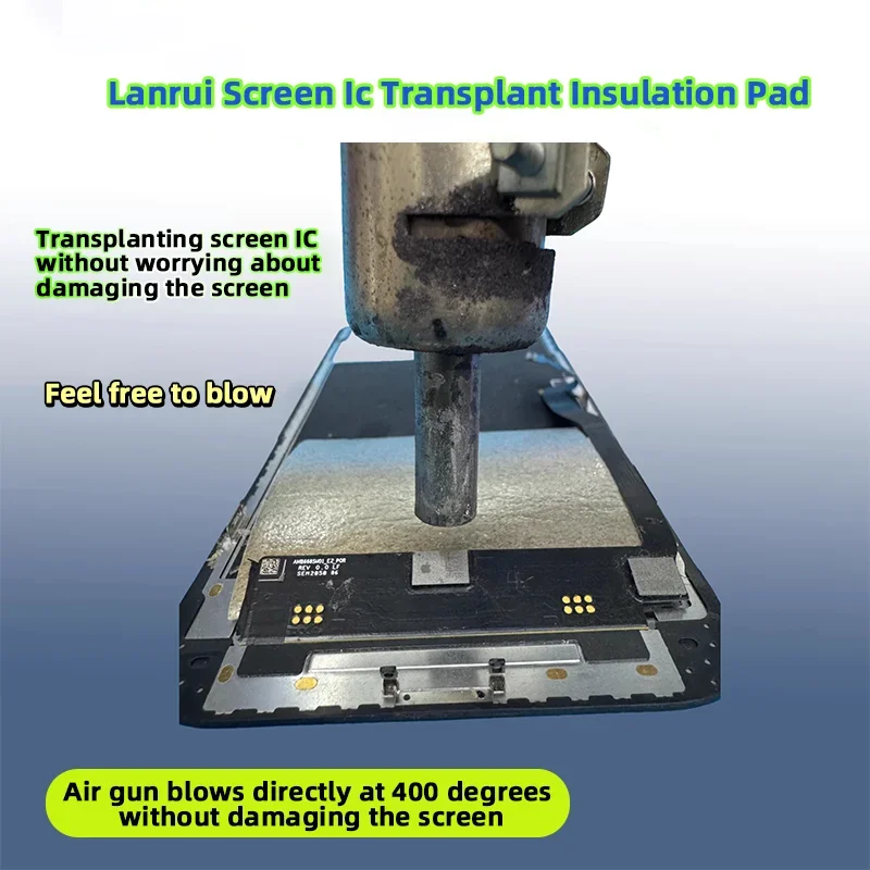 5PCS Lanrui Mobile Phones Screen IC Transplant Insulation Pads High Temperature Resistant Maintenance Chip Work Repair Tool