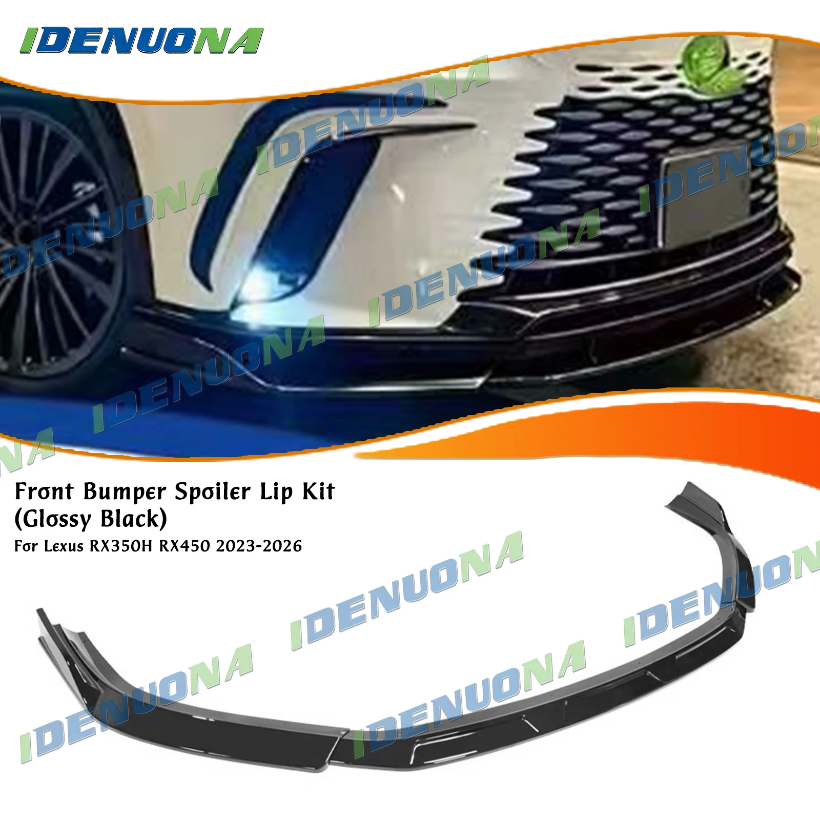 

For Lexus RX350H RX450 2023-2026 Front Bumper Spoiler Lip Lower Chin Splitter