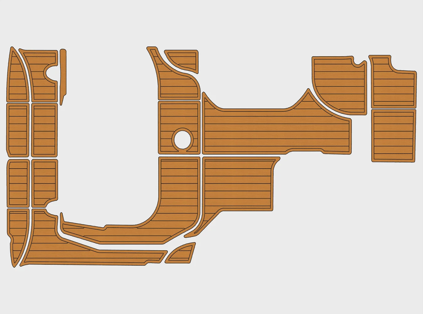 

2007-2008 Sea Ray 290 Sundancer 1/4" 6mm EVA foam Non-Slip PVC Teak Decking marine Mat seadek aqua carpet Marine Floor