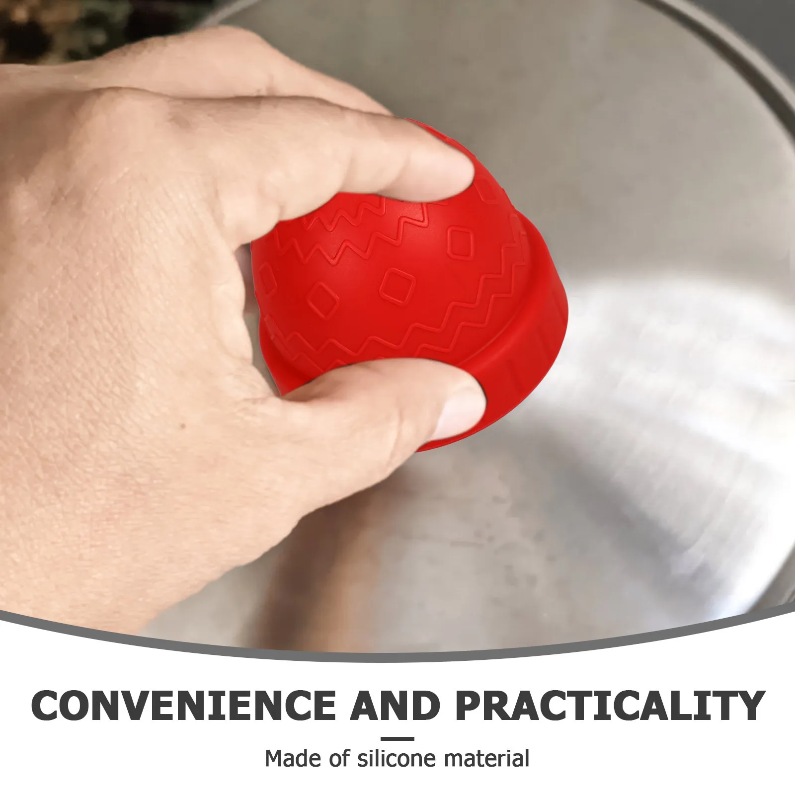 

2Pcs Pot Lid Knob Cover Reusable Anti-Scald Protection Safe Grip Cooking Accessories Pot Lid Knob Cover Anti-Scald Sleeves