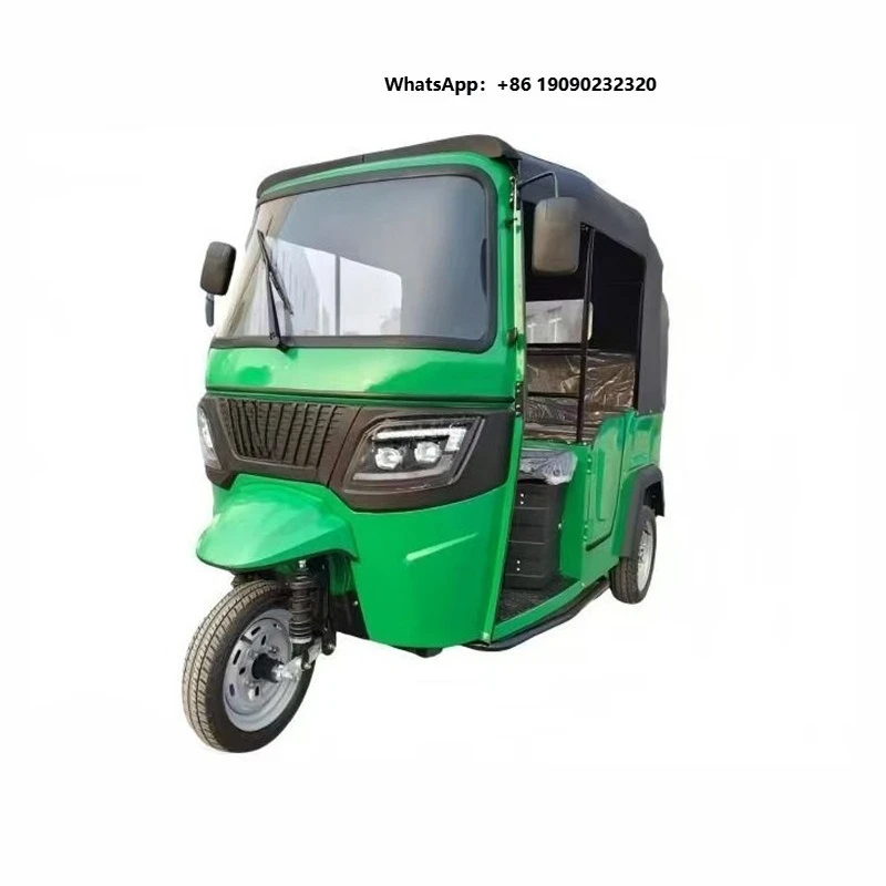Semi-enclosed Electric Tuk Tuk Rickshaw, Three Wheel Electric Taxi Tricycle, City & Scenic Spot Passenger Transport EV T001