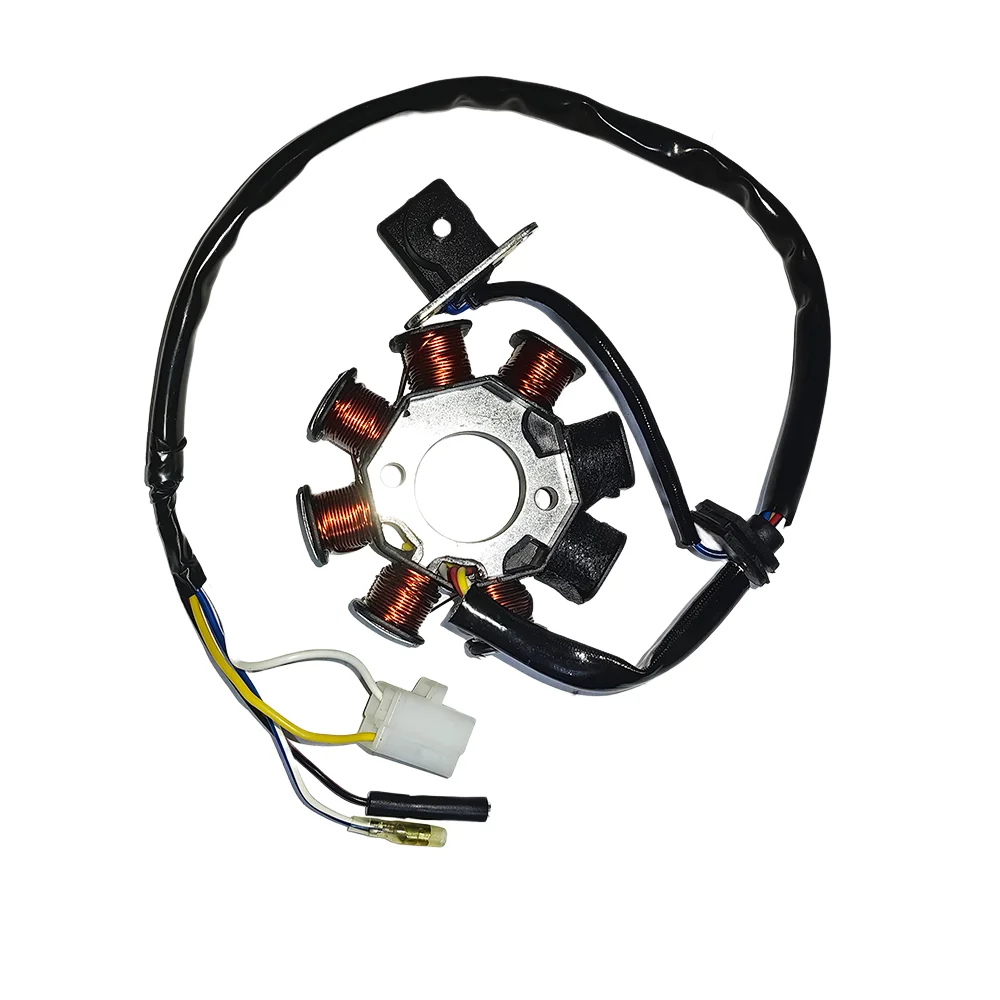 Fit For GY6 49CC 50CC 8 Pole Magneto Stator Charing Coil Chinese Racing Scooter Moped DC