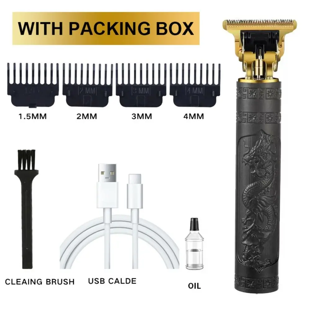 Vintage Cordless Design Electric Hair Clipper Fast Charging Portable Hair Cutting Machine USB Charging Hair Trimmer Home Use
