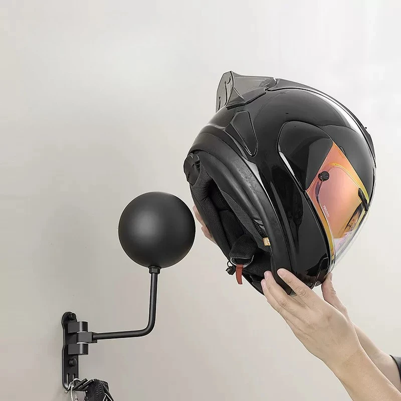 Wall-mounted Motorcycle Helmet Rack, Simple Hat Display Holder, Multi-type Helmet Bracket, Home Storage & Organizer Supplies