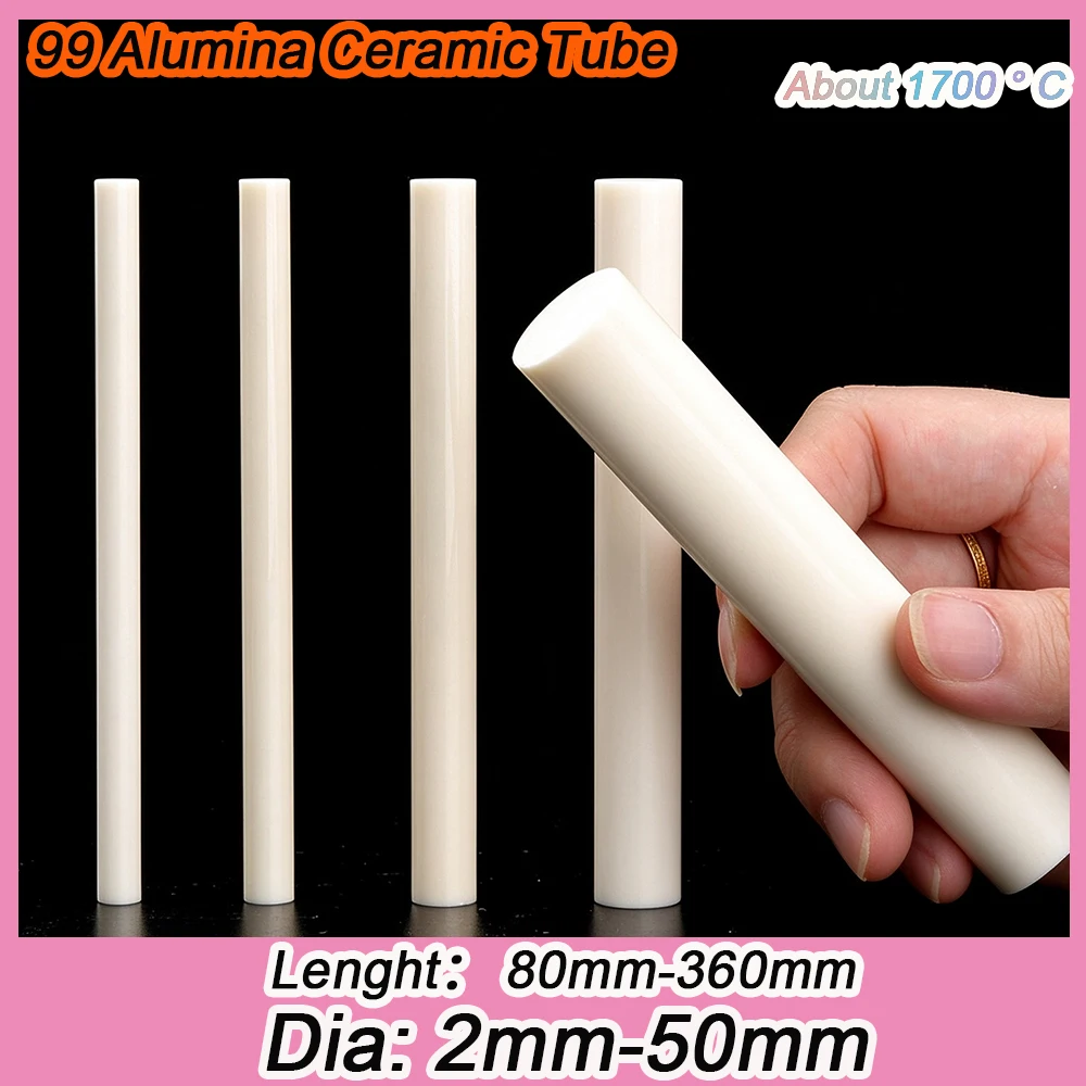 1pcs Dia 2mm-50mm 99% Alumina Ceramic Round Rod 80-360mm Lenght Solid Corundum Insulation High Temperature Resistance Stir Bar